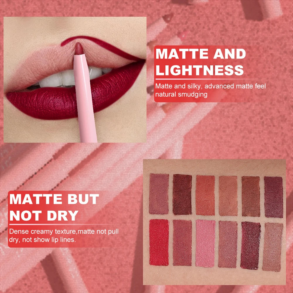 Waterproof Precision Lip Liner Kit – 6 Colors