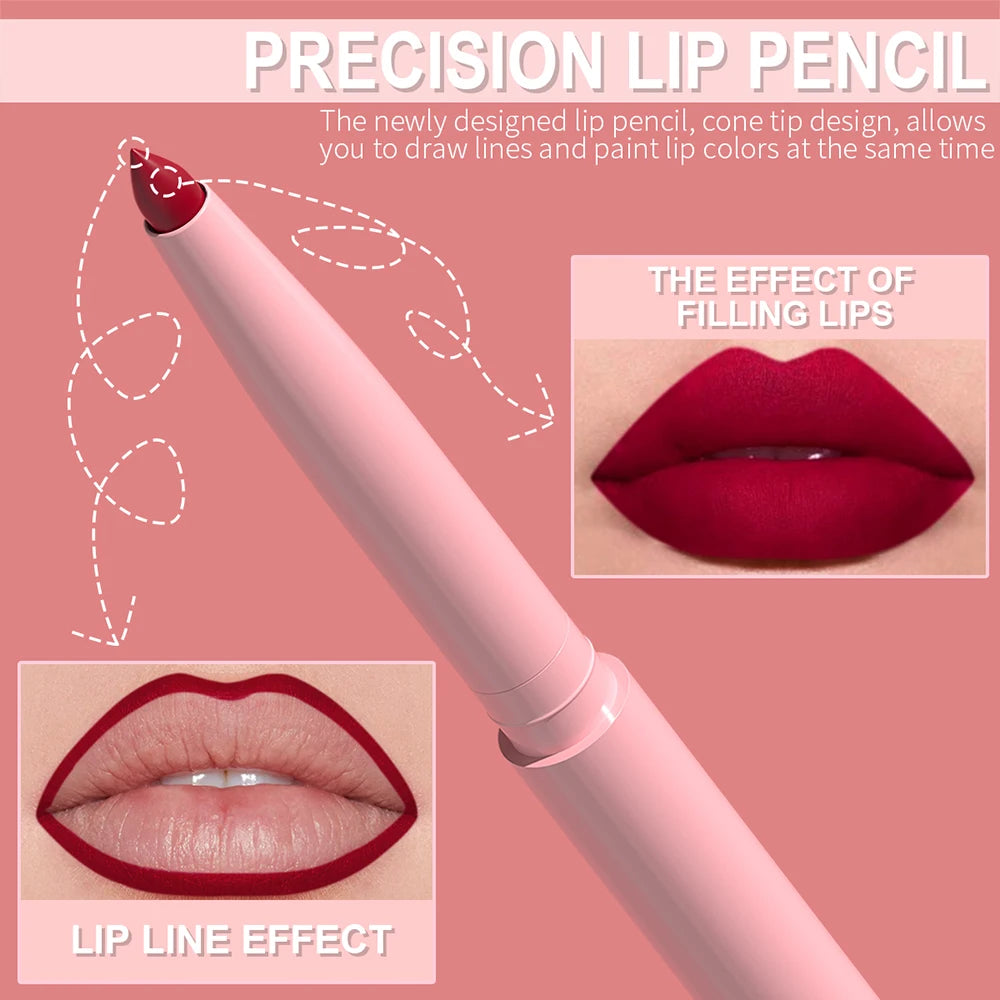 Waterproof Precision Lip Liner Kit – 6 Colors